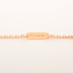 Van Cleef & Arpels Vintage Alhambra Pink Porcelain Sable with Diamond Holiday Limited Edition Necklace