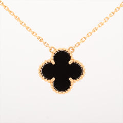 Van Cleef & Arpels Vintage Alhambra Onyx Necklace