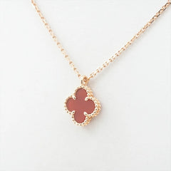 Van Cleef & Arpels Sweet Alhambra Carnelian Necklace