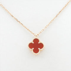 Van Cleef & Arpels Sweet Alhambra Carnelian Necklace