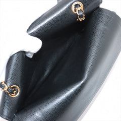 Chanel Medium/Large Caviar Double Classic Flap Black GHW
