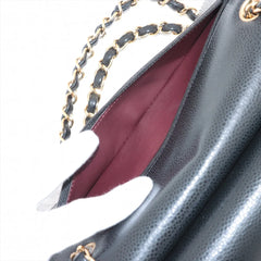 Chanel Medium/Large Caviar Double Classic Flap Black GHW