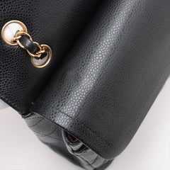 Chanel Medium/Large Caviar Double Classic Flap Black GHW