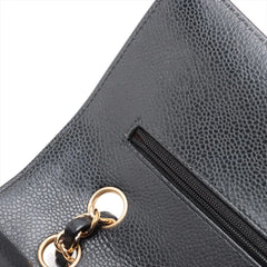 Chanel Medium/Large Caviar Double Classic Flap Black GHW