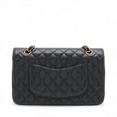 Chanel Medium/Large Caviar Double Classic Flap Black GHW