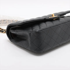 Chanel Medium/Large Caviar Double Classic Flap Black GHW