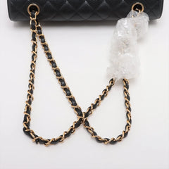 Chanel Medium/Large Caviar Double Classic Flap Black GHW