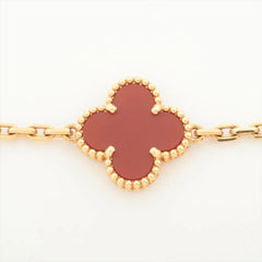Van Cleef & Arpels Vintage Alhambra 5 motif Carnelian Bracelet