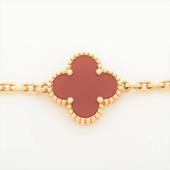 Van Cleef & Arpels Vintage Alhambra 5 motif Carnelian Bracelet