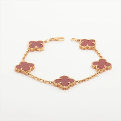 Van Cleef & Arpels Vintage Alhambra 5 motif Carnelian Bracelet