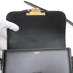 Celine Teen Triomphe Classic Shiny Calfskin Black