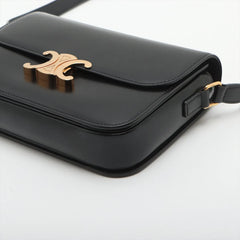 Celine Triomphe Teen Shiny Calfskin Black
