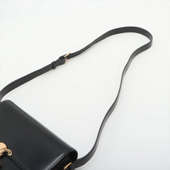 Celine Triomphe Teen Shiny Calfskin Black