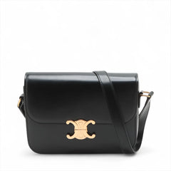 Celine Triomphe Teen Shiny Calfskin Black