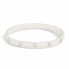 Cartier Classic Model White Gold Love Bracelet Szie 17