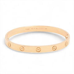 Cartier Love Bracelet Classic Model Rose Gold Size 17