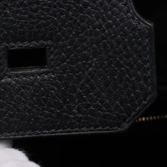 Hermes Birkin 35  Ardennes Noir GHW B Square Stamp