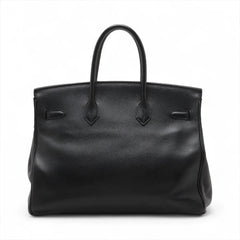 Hermes Birkin 35  Ardennes Noir GHW B Square Stamp