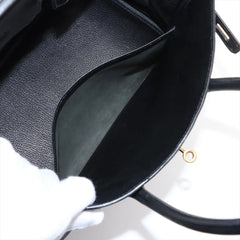 Hermes Birkin 35  Ardennes Noir GHW B Square Stamp