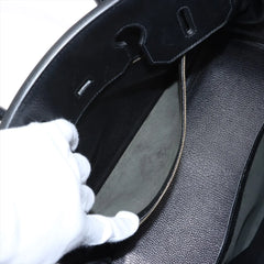 Hermes Birkin 35  Ardennes Noir GHW B Square Stamp