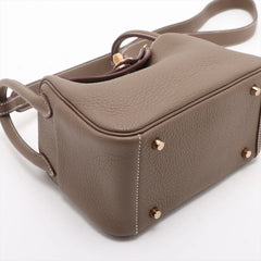 Hermes Mini Lindy Clemence Etoupe W Stamp