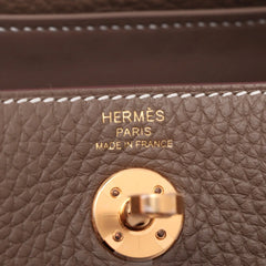 Hermes Mini Lindy Clemence Etoupe W Stamp