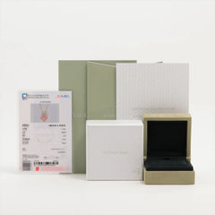 Van Cleef & Arpels Alhambra Pink Rhodonite Diamond Necklace Holiday Pendant 2021