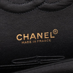 Chanel Caviar Medium/Large Double Classic Flap 24k GHW Black