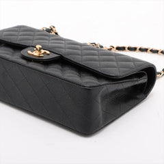 Chanel Caviar Medium/Large Double Classic Flap 24k GHW Black