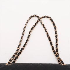 Chanel Caviar Medium/Large Double Classic Flap 24k GHW Black