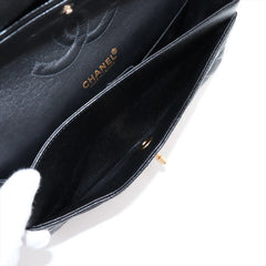 Chanel Caviar Medium/Large Double Classic Flap 24k GHW Black