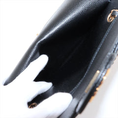 Chanel Caviar Medium/Large Double Classic Flap 24k GHW Black