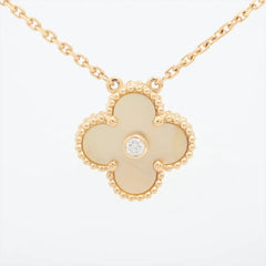 Van Cleef & Arpels 2018 Holiday Pendant Gold Mother-of-Pearl Yellow Gold with Diamond