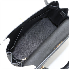 Hermes Kelly 28 Noir Togo GHW C Stamp Black