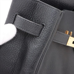 Hermes Birkin 35 GHW Noir Black Square B Stamp