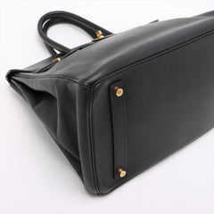 Hermes Birkin 35 GHW Noir Black Square B Stamp
