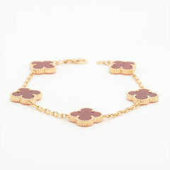 Van Cleef & Arpels Vintage Alhambra 5 Motifs Carnelian Bracelet