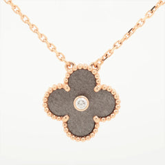 Van Cleef & Arpels Holiday Pendant Vintage Alhambra Obsidian Diamond Necklace 2023