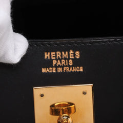 Hermes Kelly 35 Box Calf Noir - Stamp V Circle 1992