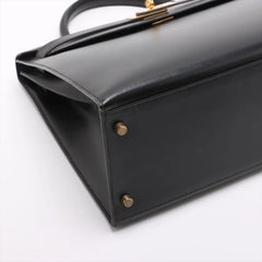 Hermes Kelly 35 Box Calf Noir - Stamp V Circle 1992