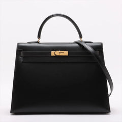 Hermes Kelly 35 Box Calf Noir - Stamp V Circle 1992