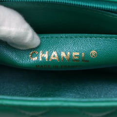 Chanel Mini Rectangular Top Handle Iridescent Green