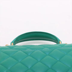 Chanel Mini Rectangular Top Handle Iridescent Green