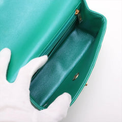 Chanel Mini Rectangular Top Handle Iridescent Green