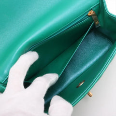 Chanel Mini Rectangular Top Handle Iridescent Green