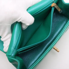 Chanel Mini Rectangular Top Handle Iridescent Green