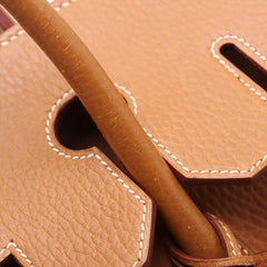 Hermes Birkin 35 Natural Sable  Ardennes Square B Stamp