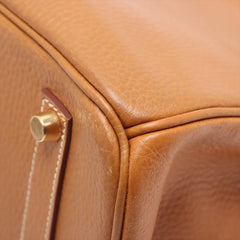Hermes Birkin 35 Natural Sable  Ardennes Square B Stamp