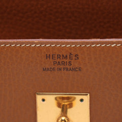 Hermes Birkin 35 Natural Sable  Ardennes Square B Stamp