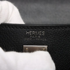 Hermes Kelly 25 Noir Everglain PHW - Stamp J Square